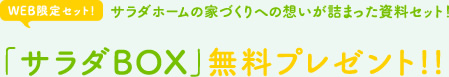 「サラダBOX」無料プレゼント!!