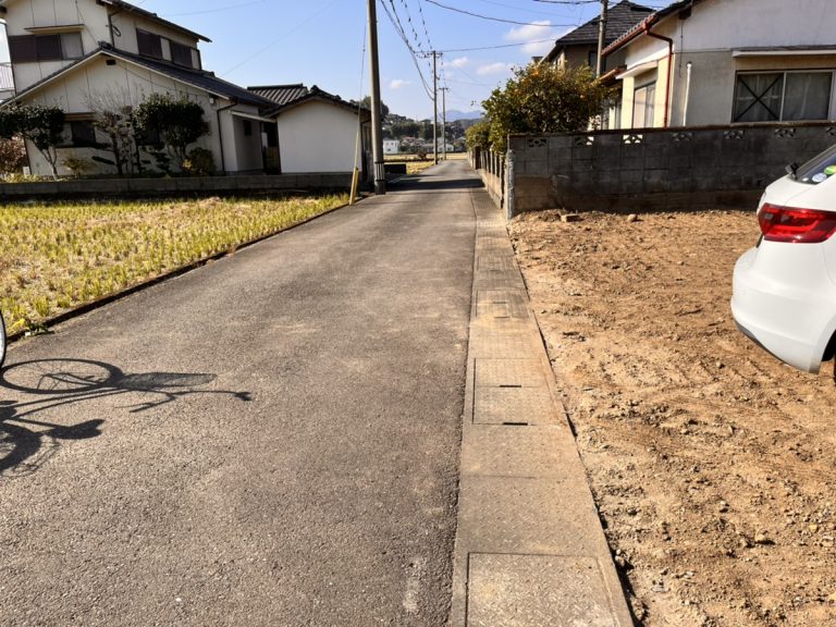 口戸土地前面道路|サラダホームの分譲地