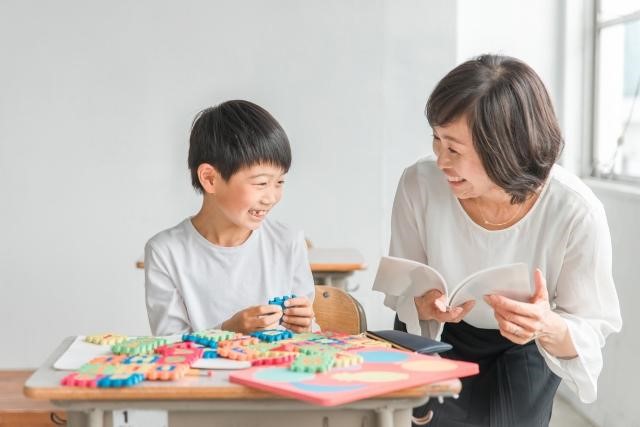親子でリビング学習